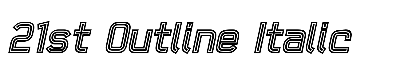 21st Outline Italic